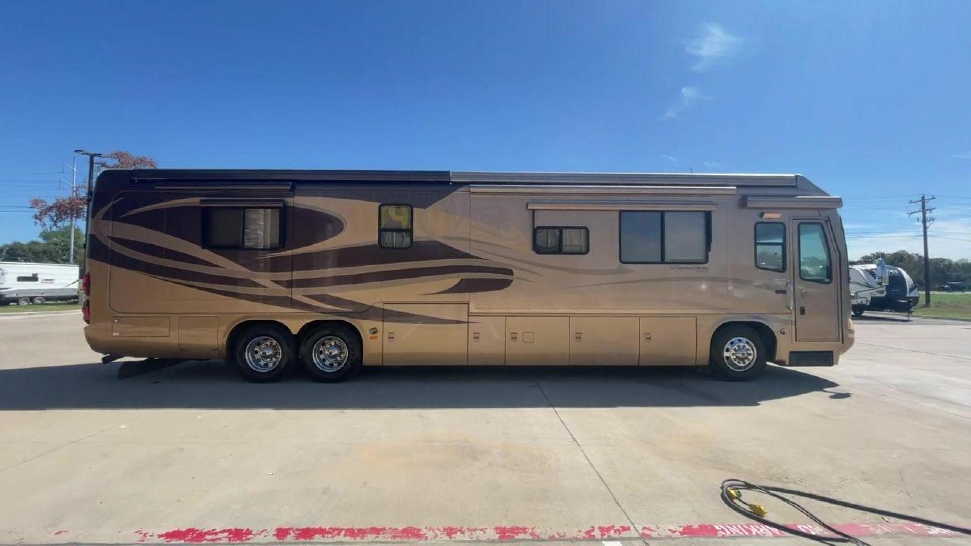 2006 TAN DES MONACO SIGNATURE COMMANDER (1RF17561561) , located at 4319 N Main Street, Cleburne, TX, 76033, (817) 221-0660, 32.435829, -97.384178 - The 2006 Monaco Signature 45 is the ultimate in luxury and speed. It is a diesel pusher motorhome that oozes class and precision engineering. This 45-foot wonder shows how dedicated Monaco is to quality work and new ideas. The Signature 45 has a strong diesel engine and is well-built, so it has a sm - Photo#2