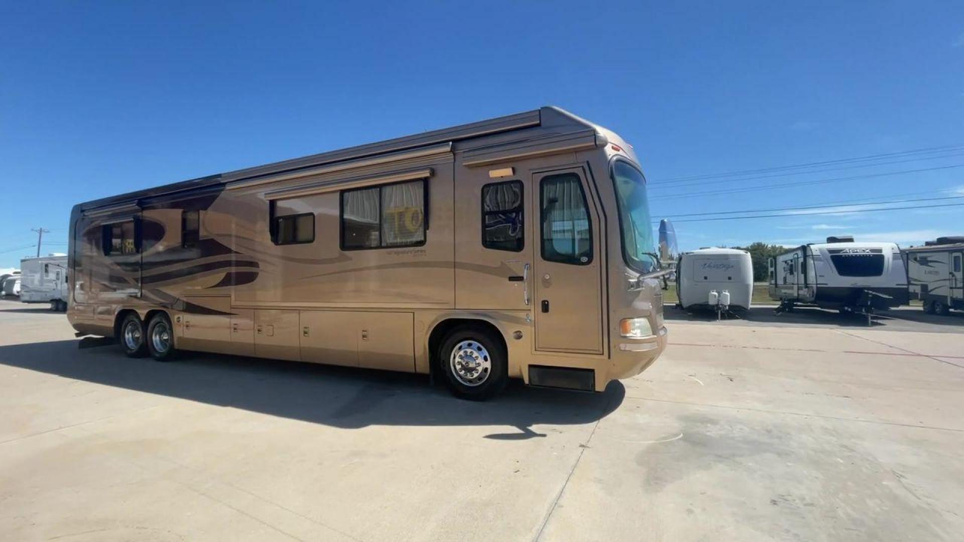 2006 TAN DES MONACO SIGNATURE COMMANDER (1RF17561561) , located at 4319 N Main Street, Cleburne, TX, 76033, (817) 221-0660, 32.435829, -97.384178 - The 2006 Monaco Signature 45 is the ultimate in luxury and speed. It is a diesel pusher motorhome that oozes class and precision engineering. This 45-foot wonder shows how dedicated Monaco is to quality work and new ideas. The Signature 45 has a strong diesel engine and is well-built, so it has a sm - Photo#3