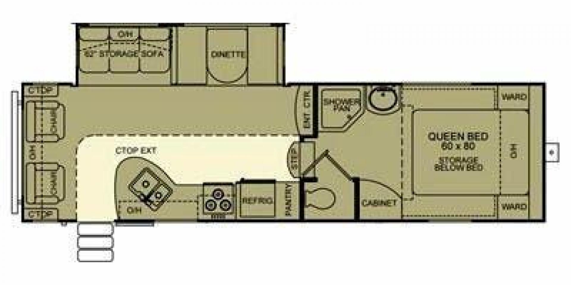 2012 BROWN EVERLITE EVERGREEN 30RLS-5 - (5ZWFE3120C1) , Length: 30.92 ft. | Dry Weight: 7,570 lbs. | Gross Weight: 9,895 lbs. | Slides: 1 transmission, located at 4319 N Main Street, Cleburne, TX, 76033, (817) 221-0660, 32.435829, -97.384178 - Discover the perfect blend of comfort and innovation with the 2012 EverLite EverGreen 30RLS-5 Fifth Wheel. Crafted with an emphasis on lightweight design and eco-friendly materials, this fifth wheel offers a spacious and eco-conscious home on wheels for your travels. This unit measures 30.92 ft i - Photo#4