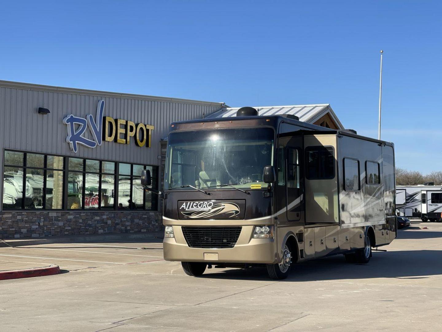 2012 TIFFIN ALLEGRO 34TGA (1F66F5DY6C0) , located at 4319 N Main Street, Cleburne, TX, 76033, (817) 221-0660, 32.435829, -97.384178 - Photo#0