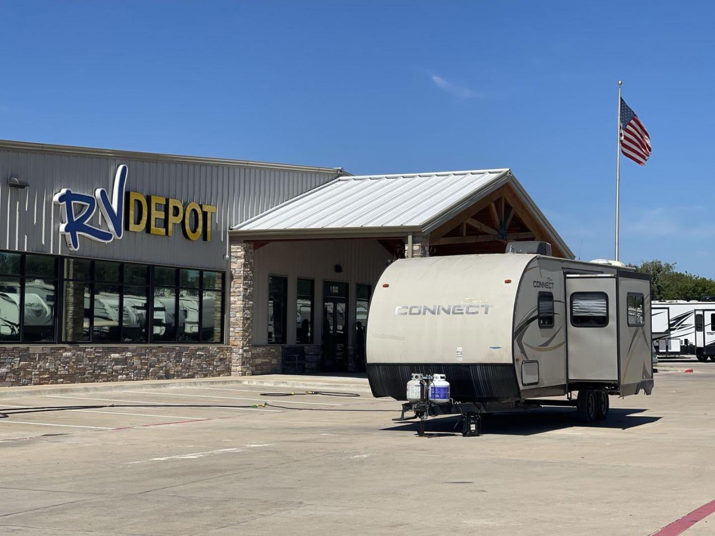 2014 TAN SPREE CONNECT 250BHS (4EZTL2524E8) , Slides: 1 transmission, located at 4319 N Main Street, Cleburne, TX, 76033, (817) 221-0660, 32.435829, -97.384178 - The 2014 Spree Connect 250BHS travel trailer lets you go on trips you'll never forget. It's the best place to stay away from home because it has a single slide-out and a roomy inside. When you step inside the Spree Connect 250BHS, you'll find a warm and welcoming space. There are a set of bunk beds - Photo#0