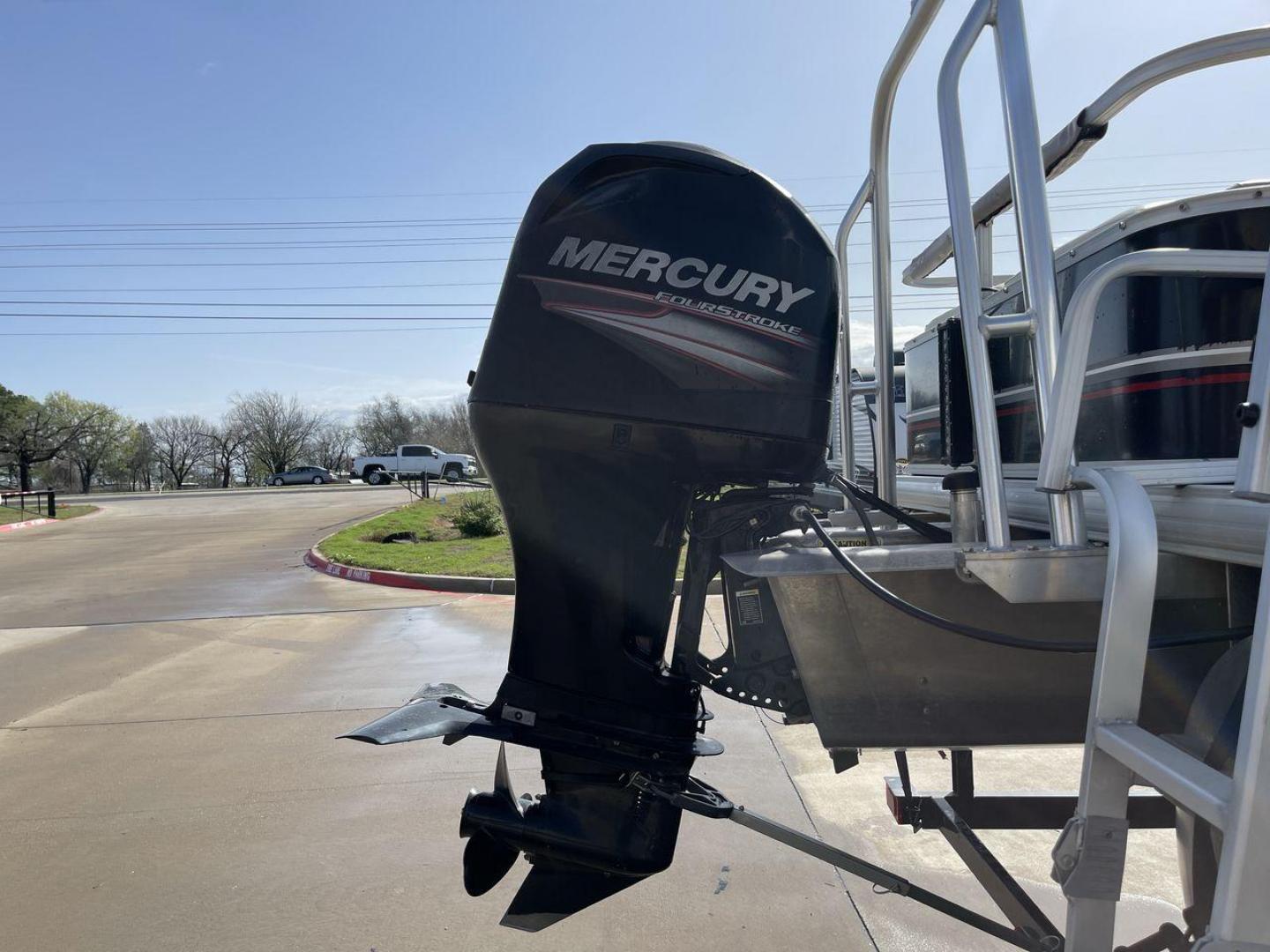 2014 BLACK SUNTRACKER FISHING BARGE 22DLX (BUJ22913D41) , located at 4319 N Main Street, Cleburne, TX, 76033, (817) 221-0660, 32.435829, -97.384178 - The 2014 Sun Tracker Fishin' Barge is here to make you happy. This adjustable pontoon boat is great for fishermen and people who love the outdoors. This Fishin' Barge is 21 feet long, so it has plenty of room for all your fishing tools and friends. The boat is built to last, and the Mercury outboar - Photo#20