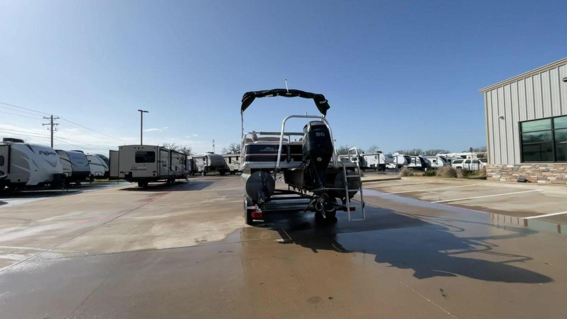 2014 BLACK SUNTRACKER FISHING BARGE 22DLX (BUJ22913D41) , located at 4319 N Main Street, Cleburne, TX, 76033, (817) 221-0660, 32.435829, -97.384178 - The 2014 Sun Tracker Fishin' Barge is here to make you happy. This adjustable pontoon boat is great for fishermen and people who love the outdoors. This Fishin' Barge is 21 feet long, so it has plenty of room for all your fishing tools and friends. The boat is built to last, and the Mercury outboar - Photo#8