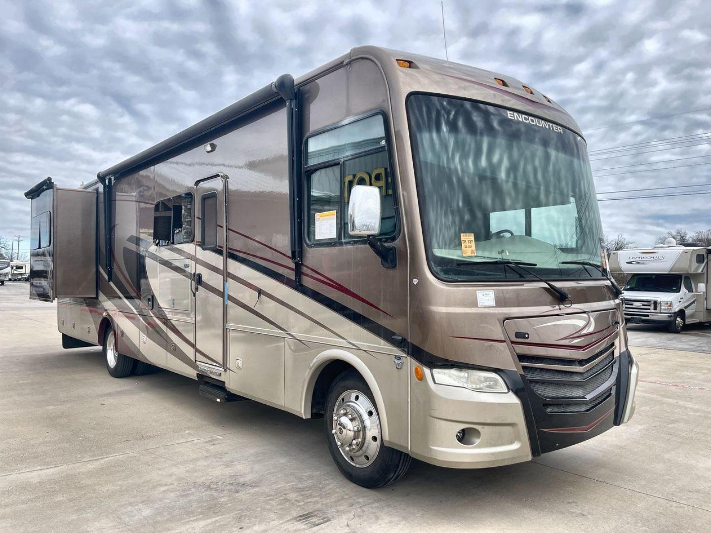 2015 COACHMEN ENCOUNTER 37LSF (1F66F5DYXE0) , Length: 37.33 ft. | Gross Weight: 22,000 lbs. | Slides: 2 transmission, located at 4319 N Main Street, Cleburne, TX, 76033, (817) 221-0660, 32.435829, -97.384178 - Photo#0