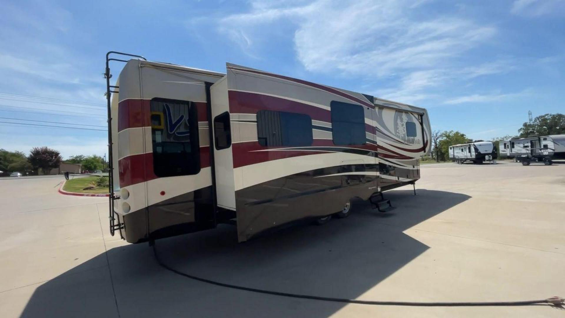 2015 REDWOOD 38RL (4V0FC3823FR) , Length: 41.42 ft. | Dry Weight: 13,672 lbs. | Gross Weight: 16,500 lbs. | Slides: 3 transmission, located at 4319 N Main Street, Cleburne, TX, 76033, (817) 221-0660, 32.435829, -97.384178 - The 2015 Redwood 38RL is a stunning fifth wheel that offers luxury, comfort, and spacious living. With an overall length of 41.42 feet and a dry weight of 13,672 lbs, this unit is built for those seeking an upscale RVing experience. The exterior features a sleek and modern design with bold maroon an - Photo#1