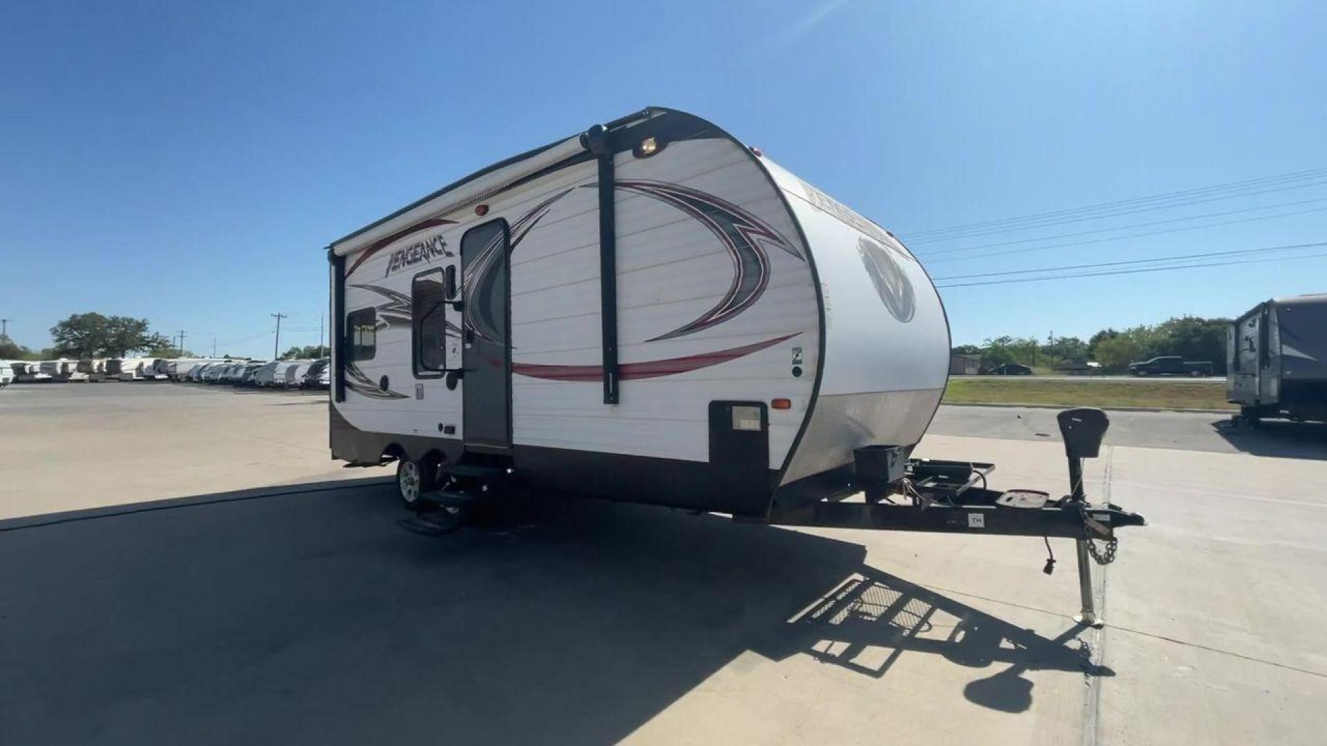 2015 WHITE VENGEANCE 19V (4X4TVGU27FY) , Length: 25 ft. | Dry Weight: 5,166 lbs. | Gross Weight: 7,945 lbs. transmission, located at 4319 N Main Street, Cleburne, TX, 76033, (817) 221-0660, 32.435829, -97.384178 - The 2015 Forest River Vengeance 19V is a compact and inviting travel trailer that brings simplicity and comfort to your adventures. With a length of ~25 feet and a width of 8 feet, this trailer has a manageable size, making it easy to tow with a compatible vehicle. The sleeping capacity generously a - Photo#3