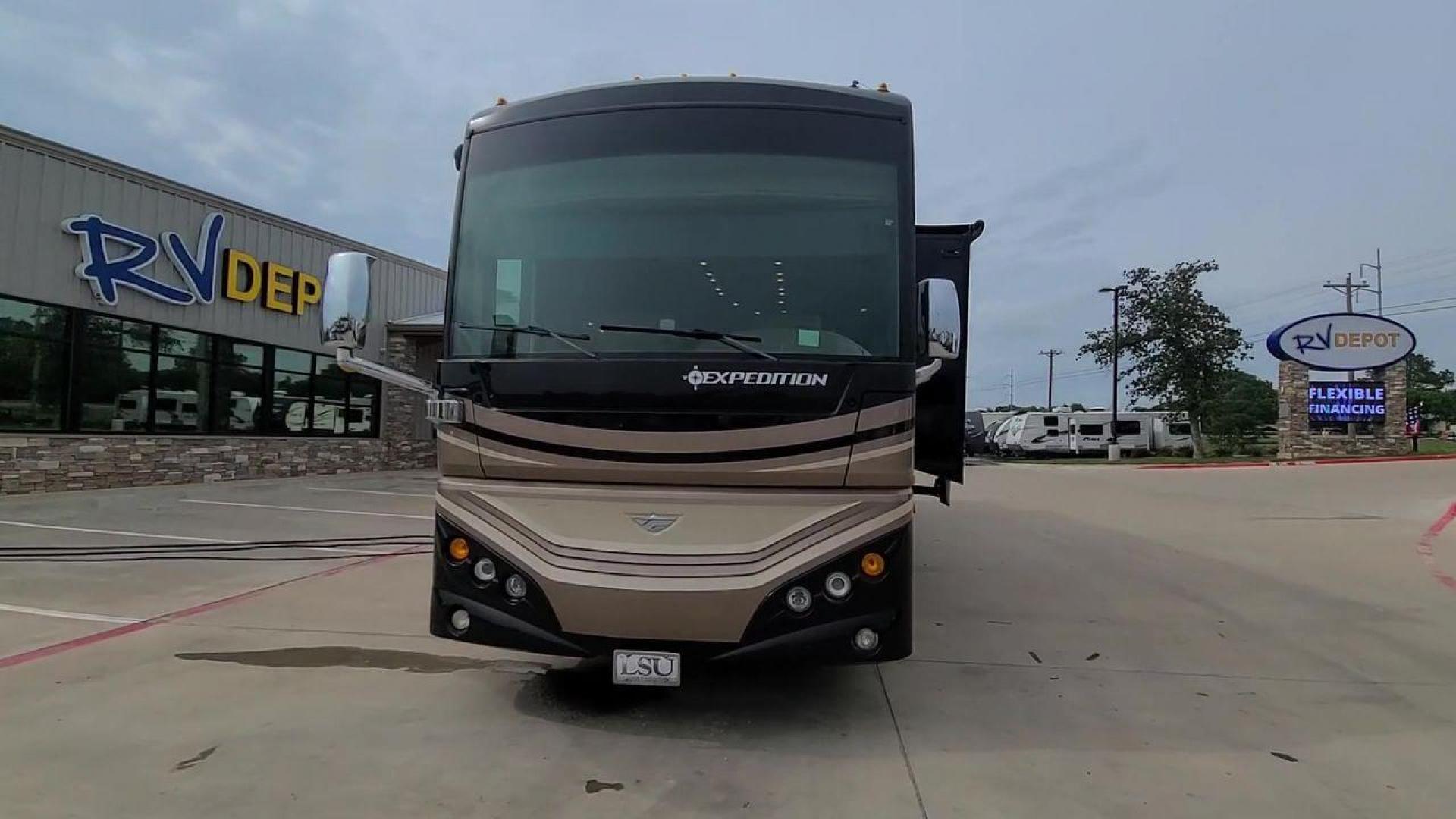 2016 BLACK DES FLEETWOOD EXPEDITION 38K (4UZACWDT2GC) , Length: 38.62 ft | Gross Weight: 32,400 lbs. | Slides: 3 transmission, located at 4319 N Main Street, Cleburne, TX, 76033, (817) 221-0660, 32.435829, -97.384178 - The 2016 Fleetwood Expedition 36K motorhome runs for about 50,505 miles. The dimensions are 38.62 ft in length, 8.5 ft in width, 12.83 ft in height, 7 ft interior height, and a wheelbase of 21 ft. It has a towing capacity of 10,000 lbs and a GVWR of 32,400 lbs. There are three total slideouts and on - Photo#4