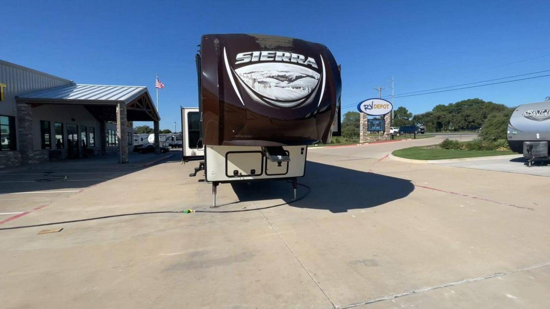 2016 TAN FOREST RIVER SIERRA 360PDEK (4X4FSEM25GJ) , Length: 41.92 ft. | Dry Weight: 12,799 lbs. | Gross Weight: 15,500 lbs. | Slides: 3 transmission, located at 4319 N Main Street, Cleburne, TX, 76033, (817) 221-0660, 32.435829, -97.384178 - The 2016 Forest River Sierra 360PDEK is a dual-axle aluminum wheel set-up that measures a little under 42 ft. in length. It has a dry weight of 12,799 lbs. and a GVWR of 15,500 lbs. It comes with automatic heating and cooling rated at 35,000 and 15,000 BTUs respectively. With 3 slides, this fifth wh - Photo#4