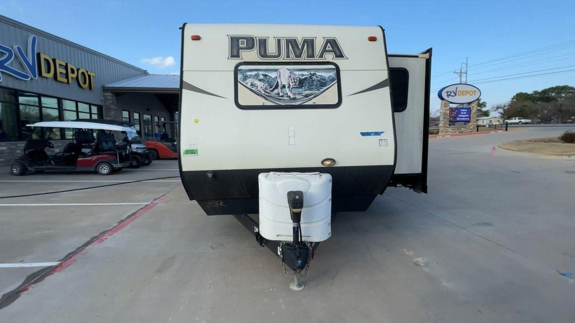 2016 TAN PALOMINO PUMA 30FKSS (4X4TPUF20GP) , Length: 34.75 ft. | Dry Weight: 7,992 lbs. | Gross Weight: 9,950 lbs. | Slides: 2 transmission, located at 4319 N Main Street, Cleburne, TX, 76033, (817) 221-0660, 32.435829, -97.384178 - Take advantage of the 2016 Palomino Puma 30FKSS Travel Trailer and embrace the spirit of adventure. With its stylish, functional, and comfortable design, this travel trailer provides a cozy living area for your road trips. This unit has dimensions of 34.75 ft in length, 8 ft in width, and 11.08 ft i - Photo#4