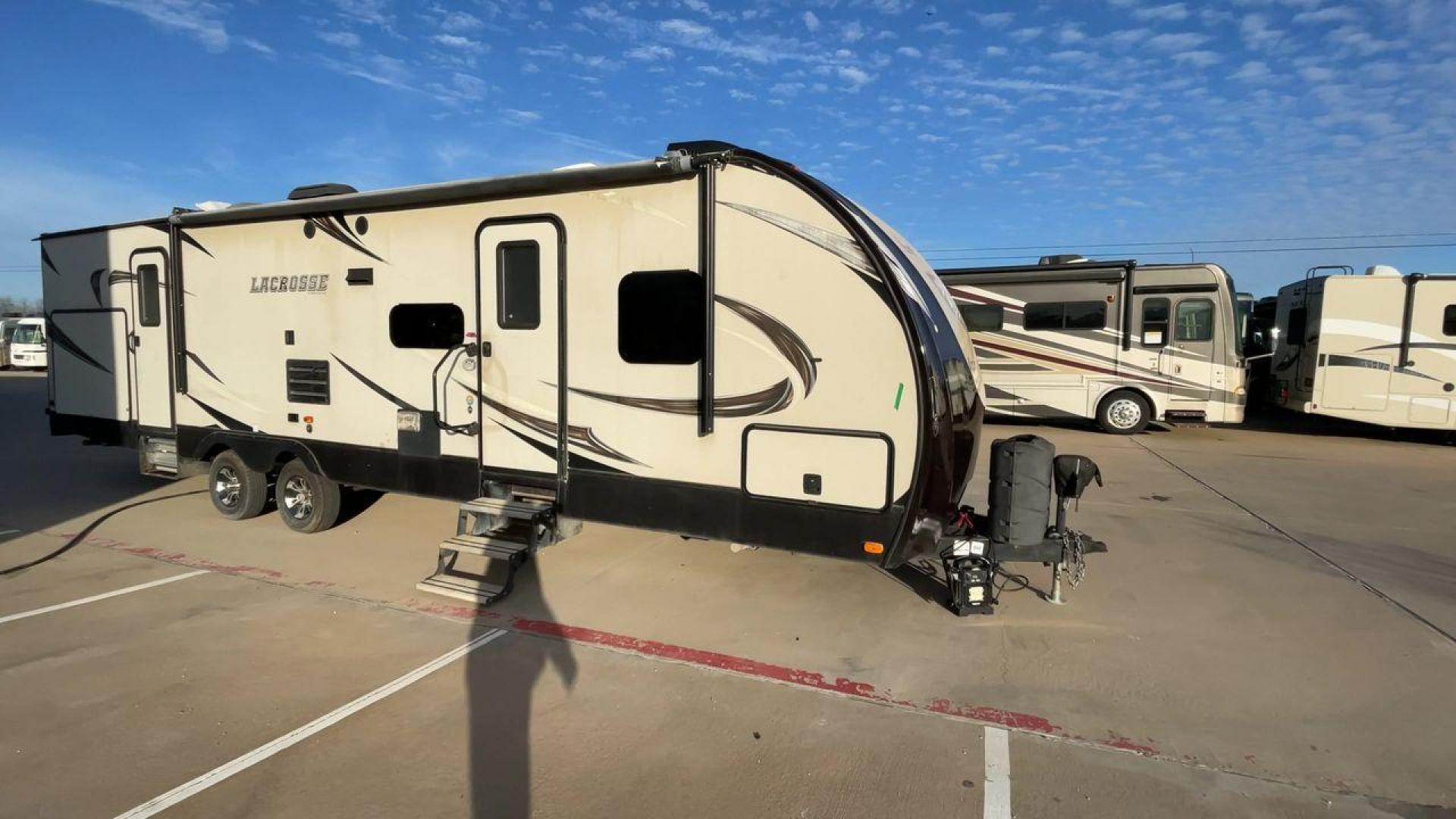 2017 FOREST RIVER LACROSSE 339BHD (5ZT2LCZB2HB) , Length: 36.75 ft. | Dry Weight: 7,709 lbs. | Slides: 2 transmission, located at 4319 N Main Street, Cleburne, TX, 76033, (817) 221-0660, 32.435829, -97.384178 - The 2017 Forest River LaCrosse 339BHD is a dual-slide travel trailer that measures 36.75 ft. in length and 11.42 ft. in height. It has a dry weight of 7,709 lbs. and a payload capacity of 1,876 lbs. as well as a hitch weight of 785 lbs. This LaCrosse is a bunkhouse model that can sleep up to 10 peop - Photo#3