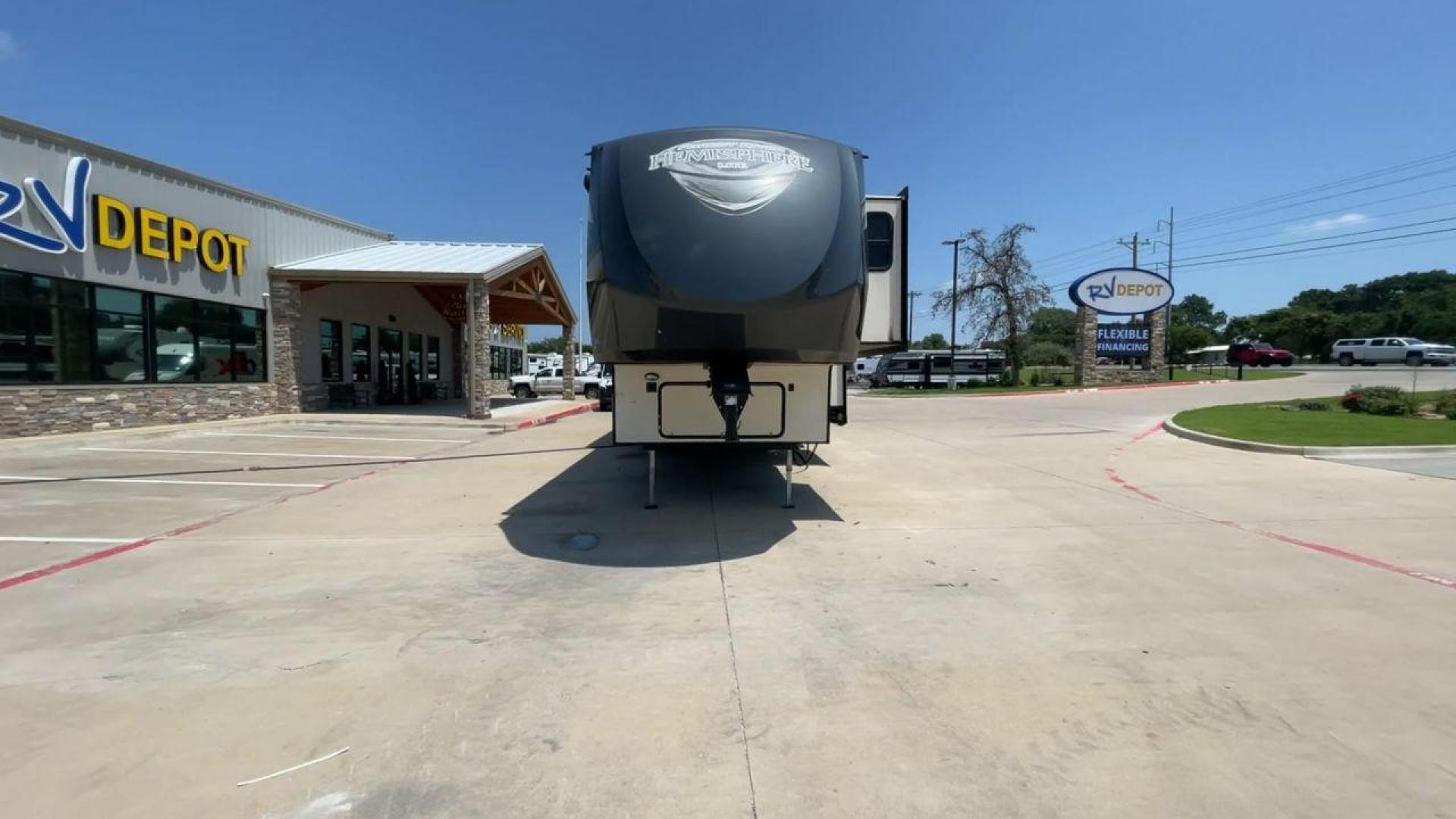 2017 TAN FOREST RIVER SALEM HEMISPHERE (4X4FSBN23HV) , Length: 42 ft.| Dry Weight: 10,924 lbs.| Slides: 4 transmission, located at 4319 N Main Street, Cleburne, TX, 76033, (817) 221-0660, 32.435829, -97.384178 - This is a 2017 Salem Hemisphere 368RLBHK fifth wheel. It has dimensions of 42 ft in length, 8 ft in width, and a 13.17 ft height. It has a dry weight of 10,924 lbs and a payload capacity of 3,156 lbs with a hitch weight of 2,080 lbs. This comes with four power-retractable slideouts and one 19 ft pow - Photo#4