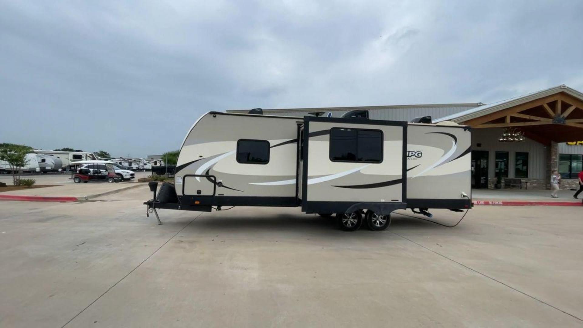 2018 TAN CRUISER RV MPG 2400BH (5RXHB2927J2) , Length: 29.08 ft. | Dry Weight: 5,320 lbs. | Gross Weight: 7,565 lbs. | Slides: 1 transmission, located at 4319 N Main Street, Cleburne, TX, 76033, (817) 221-0660, 32.435829, -97.384178 - Camping is more enjoyable when you include a few more of your friends. In this 2018 Cruiser MPG 2400BH travel trailer, you can accommodate a few extra guests thanks to a rear set of double-sized bunk beds. The dimensions of this unit are 29.08 ft in length, 8 ft in width, 11.08 ft in height, and - Photo#6