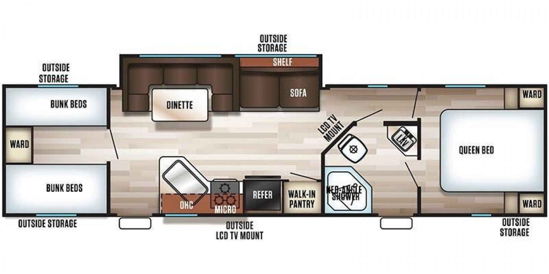 2018 TAN FOREST RIVER GREY WOLF 29TE (4X4TCKE25JX) , Length: 33.33 ft | Dry Weight: 5,960 lbs | Gross Weight: 7,934 lbs | Slides: 1 transmission, located at 4319 N Main Street, Cleburne, TX, 76033, (817) 221-0660, 32.435829, -97.384178 - In the 2019 Forest River Grey Wolf 29TE Travel Trailer, you can enjoy the best of both comfort and excitement. This trailer will help you have the best vacations and adventures, whether you're hitting the open road or exploring your favorite campsite. The Grey Wolf is 33.33 feet long and weighs 5,96 - Photo#9