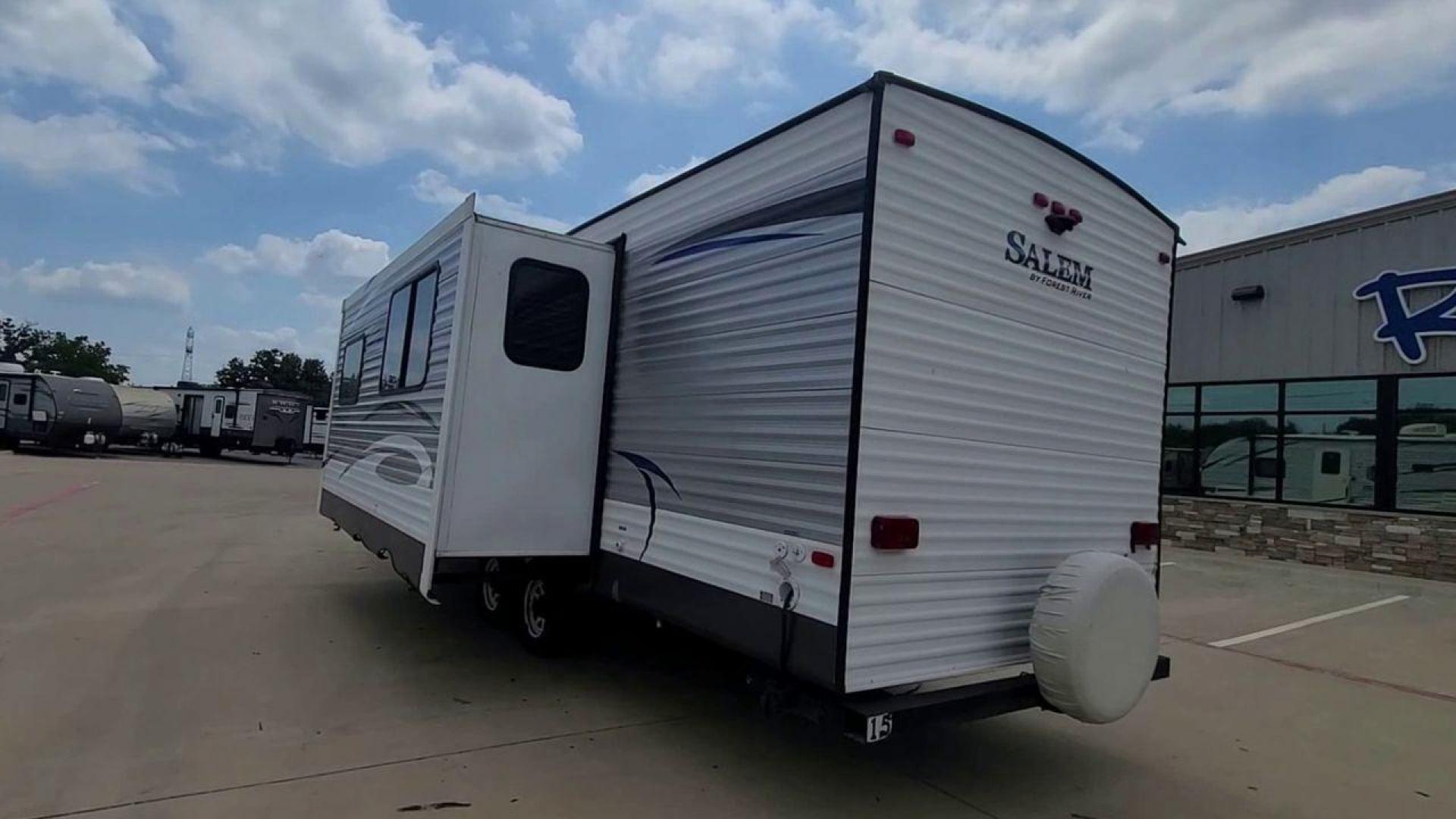 2018 FOREST RIVER SALEM 27DBUD (4X4TSMC28JA) , Length: 29.5 ft. | Dry Weight: 6,223 lbs. | Slides: 1 transmission, located at 4319 N Main Street, Cleburne, TX, 76033, (817) 221-0660, 32.435829, -97.384178 - The 2018 Forest River Salem 27DBUD travel trailer is the perfect way for your family to go on amazing trips. This well thought-out RV is the best option for families looking to spend quality time on the road since it provides the optimal balance of comfort, functionality, and family-friendly feature - Photo#1