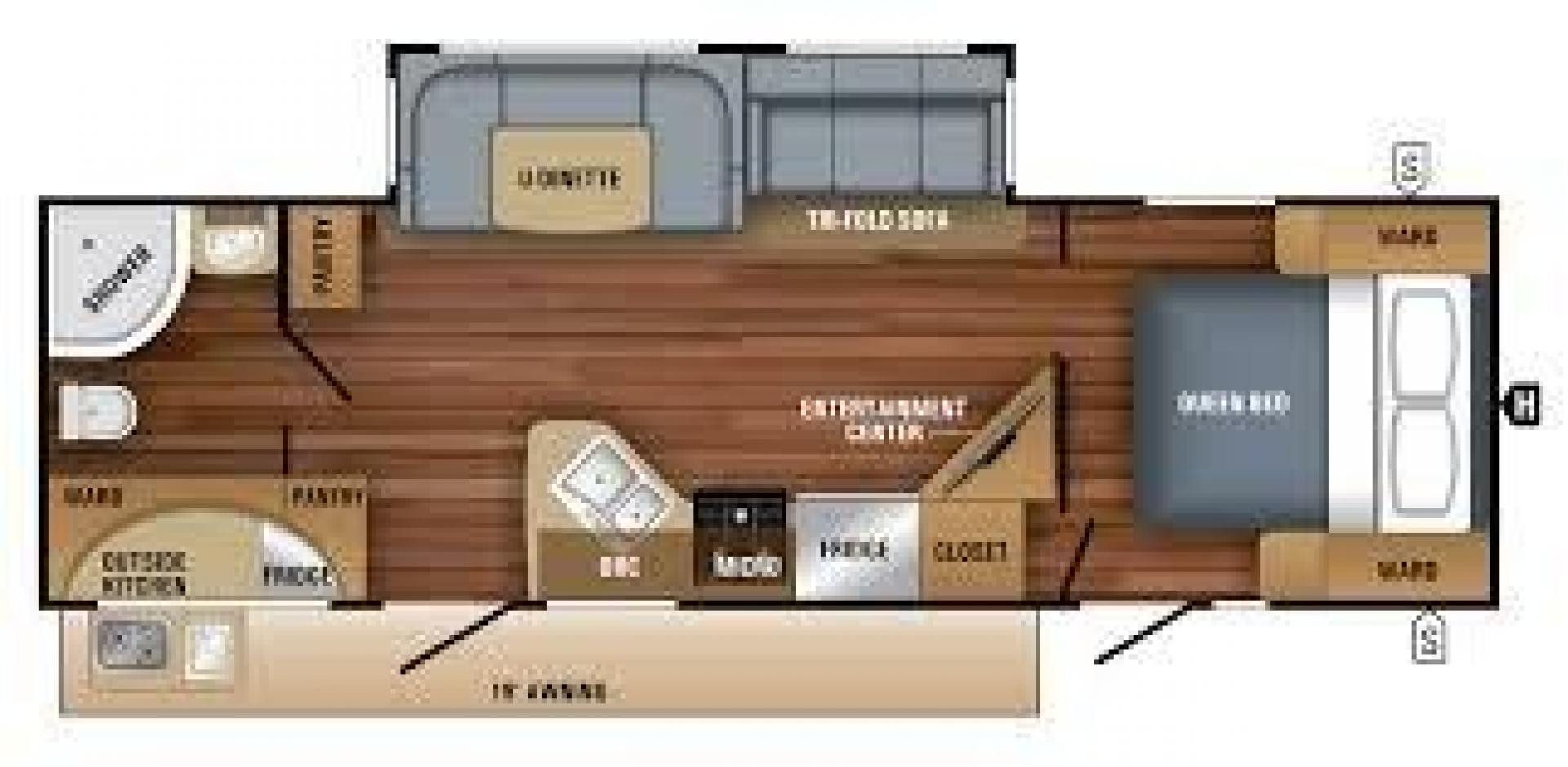 2018 JAYCO WHITE HAWK 27RB (1UJBJ0BR1J1) , Length: 32.7 ft. | Dry Weight: 6,500 lbs. | Gross Weight: 8,200 lbs. | Slides: 1 transmission, located at 4319 N Main Street, Cleburne, TX, 76033, (817) 221-0660, 32.435829, -97.384178 - The 2018 Jayco White Hawk 27RB is an impressive 32.7 ft travel trailer that blends comfort and functionality. With a dry weight of 6,500 lbs and a gross weight of 8,200 lbs, this single-slide unit provides a lightweight yet spacious experience for campers and travelers alike. The exterior of the Jay - Photo#9