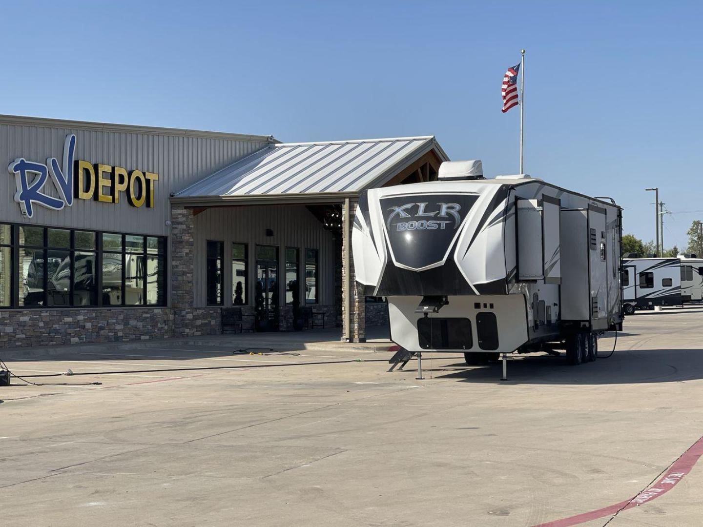 2019 FOREST RIVER XLR BOOST 37TSX13 (5ZT3XL2F9K1) , Length: 39.75 ft. | Dry Weight: 12,687 lbs. | Slides: 3 transmission, located at 4319 N Main Street, Cleburne, TX, 76033, (817) 221-0660, 32.435829, -97.384178 - Photo#0