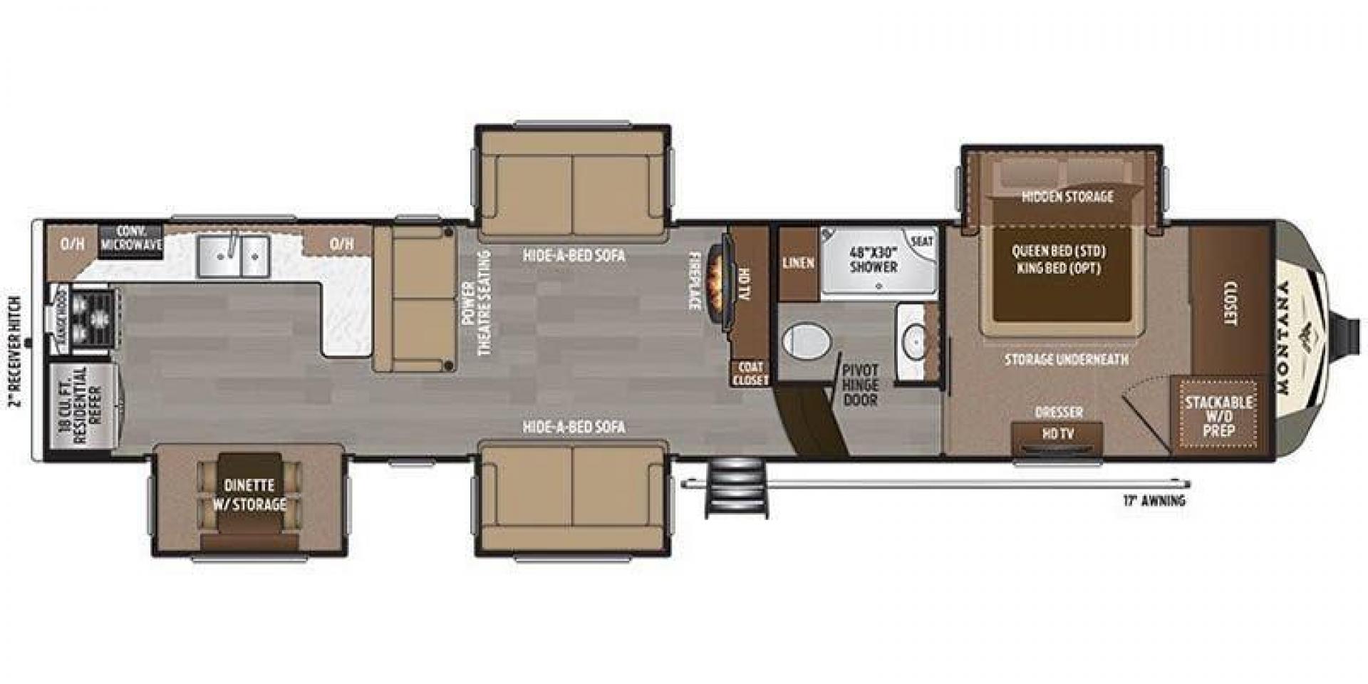 2019 KEYSTONE MONTANA 3701LK (4YDF3702XK4) , Length: 40.5 ft. | Dry Weight: 13,095 lbs. | Gross Weight: 16,400 lbs. | Slides: 4 transmission, located at 4319 N Main Street, Cleburne, TX, 76033, (817) 221-0660, 32.435829, -97.384178 - Looking to camp in the lap of luxury and comfort? Go for this 2019 Keystone Montana 3701LK! This fifth wheel measures 40.5 ft. in length and 13.42 ft. in height. Not only is it spacious, but it also has plenty of headroom for tall campers! It also has a dry weight of 13,095 lbs. with a 3,305-poun - Photo#9