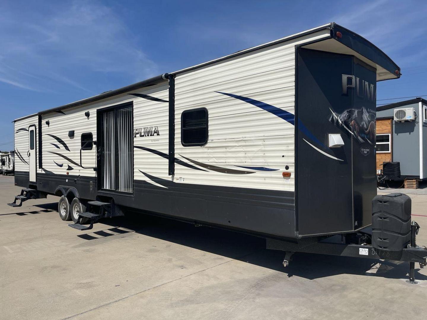 2020 NV DIGIL PUMA 38DBS - (4X4TPUP27LP) , Length: 41.92 ft | Dry Weight: 9,748 lbs. | Gross Weight: 11,522 lbs. | Slides: 3. transmission, located at 4319 N Main Street, Cleburne, TX, 76033, (817) 221-0660, 32.435829, -97.384178 - If you're in the market for a spacious and luxurious travel trailer bunk house, look no further than this 2020 PUMA 38DBS available at RV Depot in Cleburne, TX. With its impressive features and unbeatable price of $38,995, this RV is sure to make your road trip dreams come true. Located in the be - Photo#27