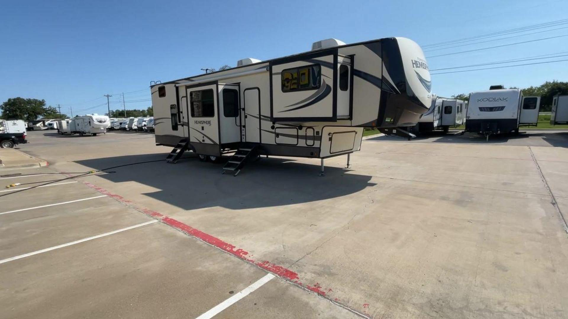 2020 WHITE SALEM HEMISPHERE GLX378FL - (4X4FSBP23LV) , Length: 43.42 ft. | Dry Weight: 11,589 lbs. | Slides: 5 transmission, located at 4319 N Main Street, Cleburne, TX, 76033, (817) 221-0660, 32.435829, -97.384178 - The 2020 Salem Hemisphere GLX378F is a luxurious fifth wheel that stands out with its expansive design and premium features. With an impressive length of 43 feet and five slides, this model ensures a spacious and inviting living space that redefines the concept of comfort on the road. The dual entry - Photo#3