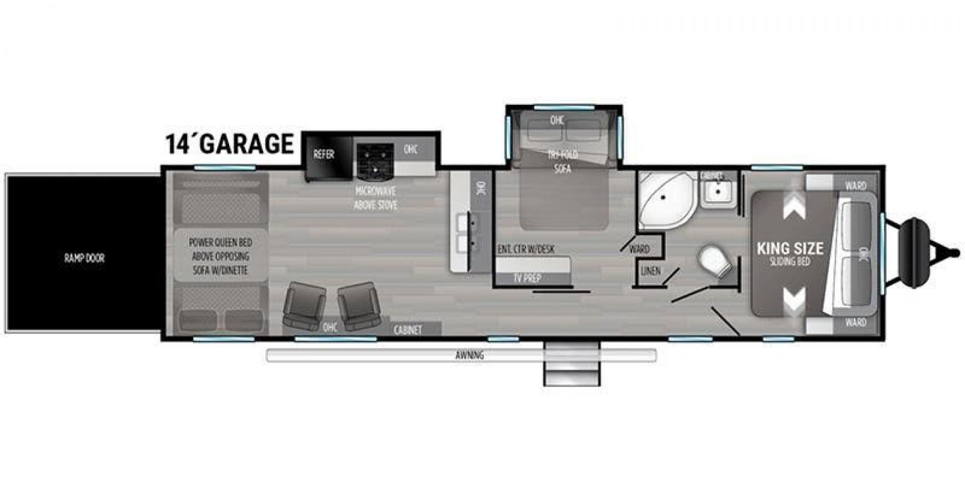 2021 CRUISER RV STRYKER 3414 (5RXGB392XM1) , Length: 38.75 ft. | Dry Weight: 9,608 lbs. | Gross Weight: 12,800 lbs. | Slides: 2 transmission, located at 4319 N Main Street, Cleburne, TX, 76033, (817) 221-0660, 32.435829, -97.384178 - The 2021 Cruiser RV Stryker 3414 is a meticulously crafted toy hauler that seamlessly integrates luxury, versatility, and durability to provide an exceptional on-the-road experience. Whether you're a passionate thrill-seeker indulging in outdoor sports or a discerning family seeking comfort, the Str - Photo#9