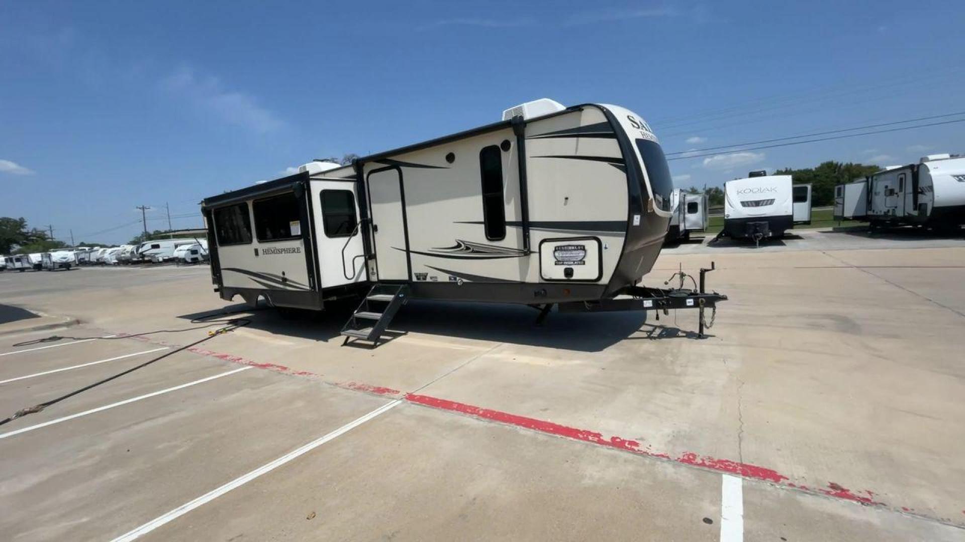 2021 FOREST RIVER HEMISPHERE 310BHS (4X4TSBG21MU) , Length: 38.67 ft. | Dry Weight: 9,088 lbs. | Slides: 3 transmission, located at 4319 N Main Street, Cleburne, TX, 76033, (817) 221-0660, 32.435829, -97.384178 - Photo#3