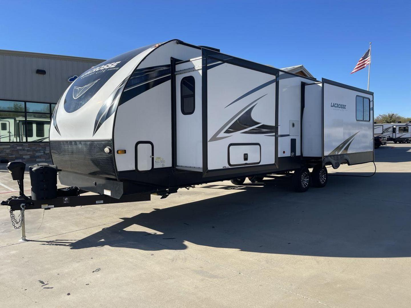 2021 FOREST RIVER LACROSSE 3399SE (5ZT2LCZB5MB) , Length: 37.58 ft. | Dry Weight: 8,678 lbs. | Slides: 3 transmission, located at 4319 N Main Street, Cleburne, TX, 76033, (817) 221-0660, 32.435829, -97.384178 - The 2021 Forest River LaCrosse 3399SE is a stunning travel trailer that seamlessly combines elegance with functionality. With a length of 37.58 feet, a dry weight of 8,678 lbs, and three slides, this model offers a spacious and well-balanced interior for a luxurious camping experience. The large kit - Photo#24