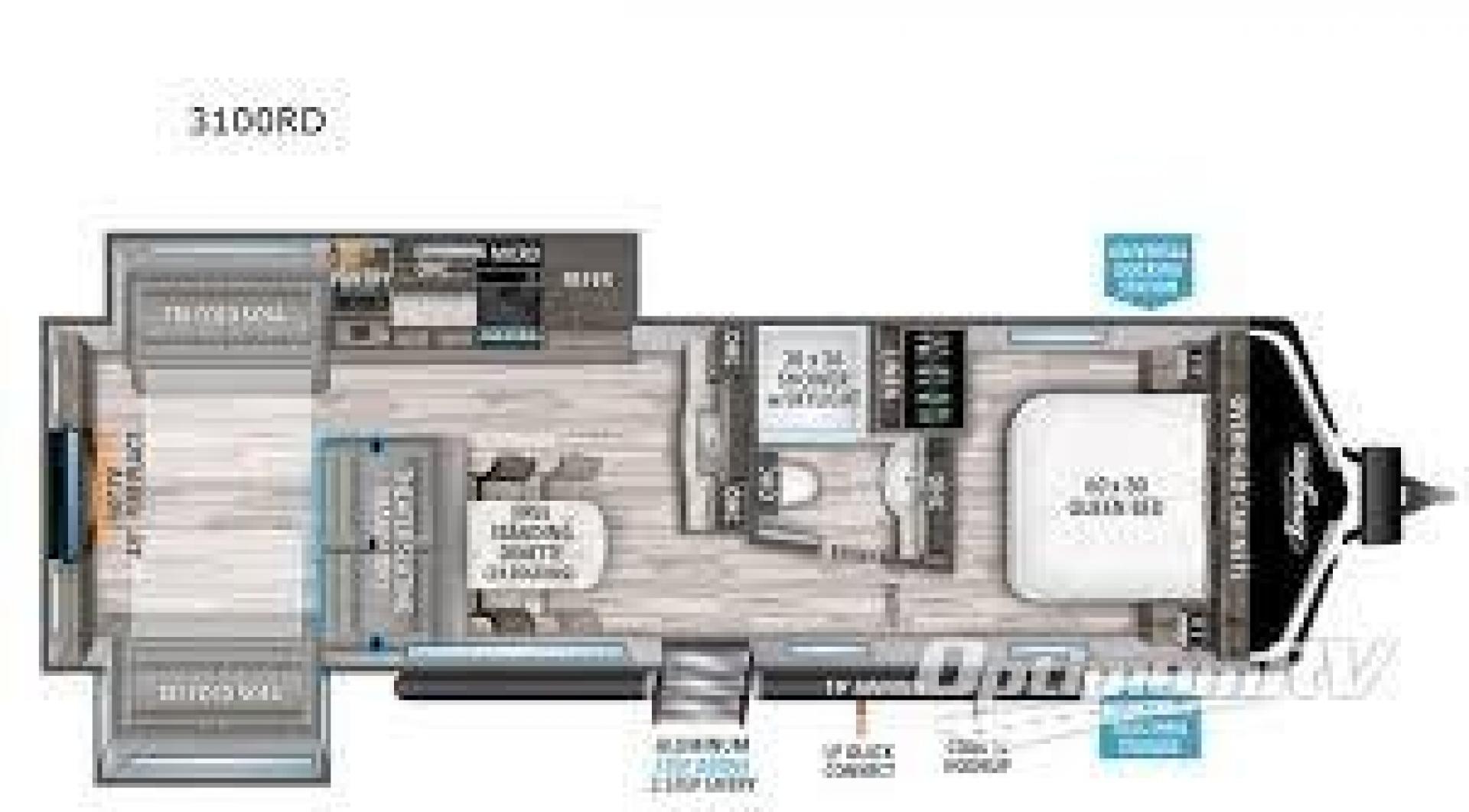 2021 GRAND DESIGN IMAGINE 3100RD (573TE3725M6) , Length: 35.92 ft. | Dry Weight: 7,778 lbs. | Gross Weight: 9,495 lbs. | Slides: 2 transmission, located at 4319 N Main Street, Cleburne, TX, 76033, (817) 221-0660, 32.435829, -97.384178 - The 2021 Grand Design Imagine 3100RD is a spacious and thoughtfully designed travel trailer that combines luxury, functionality, and comfort for travelers looking to enjoy extended adventures. With its open floor plan, residential-style features, and high-quality construction, this model is ideal fo - Photo#9