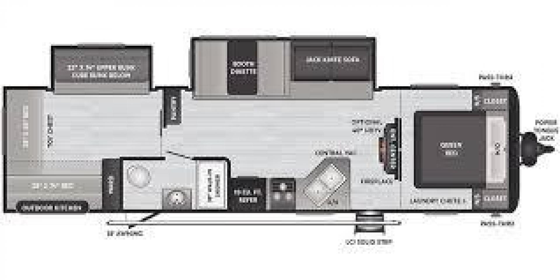 2021 KEYSTONE HIDEOUT 318BR (4YDT31824M7) , Length: 35.92 ft. | Dry Weight: 7,686 lbs. | Gross Weight: 9,700 lbs. | Slides: 2 transmission, located at 4319 N Main Street, Cleburne, TX, 76033, (817) 221-0660, 32.435829, -97.384178 - The 2021 Keystone Hideout 318BR is a spacious, family-friendly travel trailer designed to offer comfort and convenience on the road. With a length of 35.92 feet and a dry weight of 7,686 lbs, this model includes two slides that significantly expand the interior space. The exterior features a clean, - Photo#9