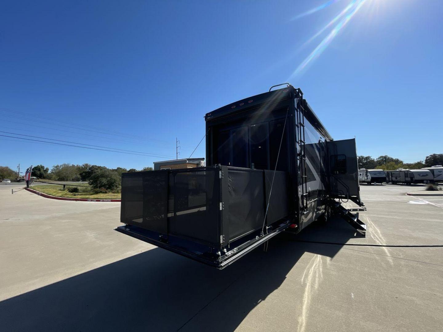 2022 VANLEIGH AMBITION 399TH (7HHAC4333NV) , Length: 43.58 ft. | Dry Weight: 16,900 lbs. | Gross Weight: 21,000 lbs. | Slides: 2 transmission, located at 4319 N Main Street, Cleburne, TX, 76033, (817) 221-0660, 32.435829, -97.384178 - Brace yourself for some wild and thrilling adventures in this 2022 Vanleigh Ambition 399TH! This big and spacious toy hauler measures 43.58 ft. in length and 13.08 ft. in height. It has a dry weight of 16,900 lbs. and a GVWR of 21,000 lbs. It also has a hitch weight of 3,500 lbs. which makes it t - Photo#28