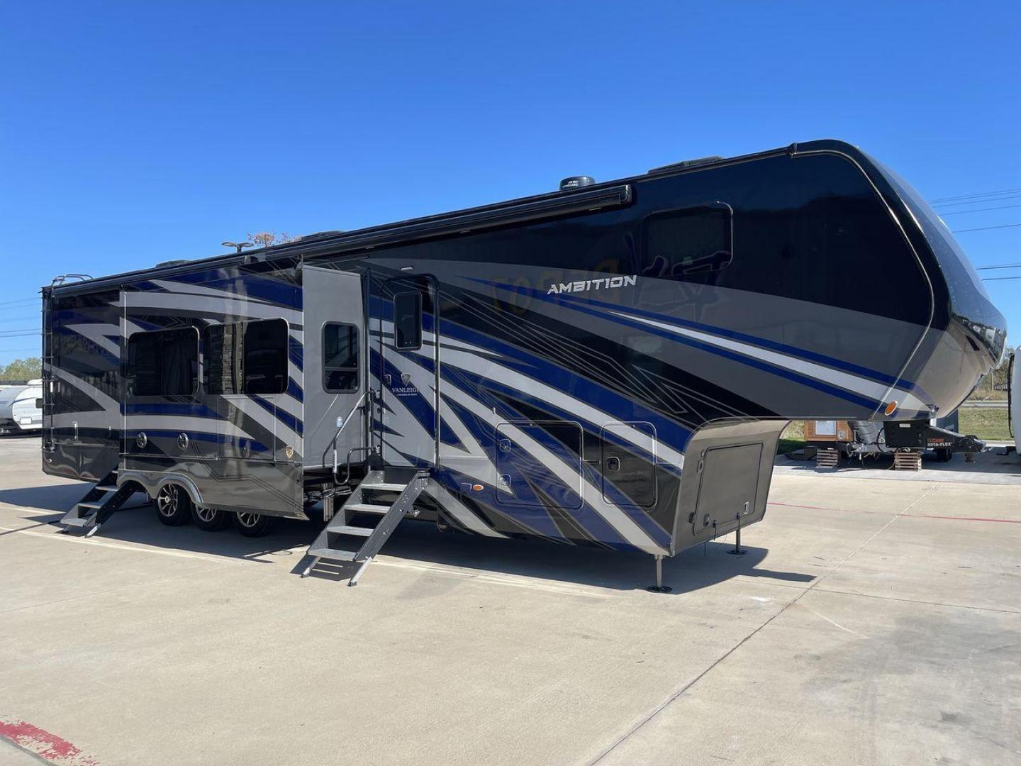 2022 VANLEIGH AMBITION 399TH (7HHAC4333NV) , Length: 43.58 ft. | Dry Weight: 16,900 lbs. | Gross Weight: 21,000 lbs. | Slides: 2 transmission, located at 4319 N Main Street, Cleburne, TX, 76033, (817) 221-0660, 32.435829, -97.384178 - Brace yourself for some wild and thrilling adventures in this 2022 Vanleigh Ambition 399TH! This big and spacious toy hauler measures 43.58 ft. in length and 13.08 ft. in height. It has a dry weight of 16,900 lbs. and a GVWR of 21,000 lbs. It also has a hitch weight of 3,500 lbs. which makes it t - Photo#31