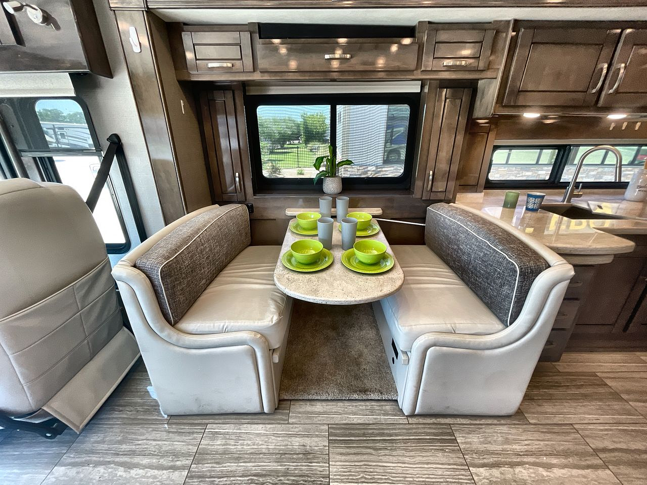 RV Depot - 2021 JAYCO EMBARK 37K booth dinette Booth dinette seating four in a Jayco Embark motorhome
