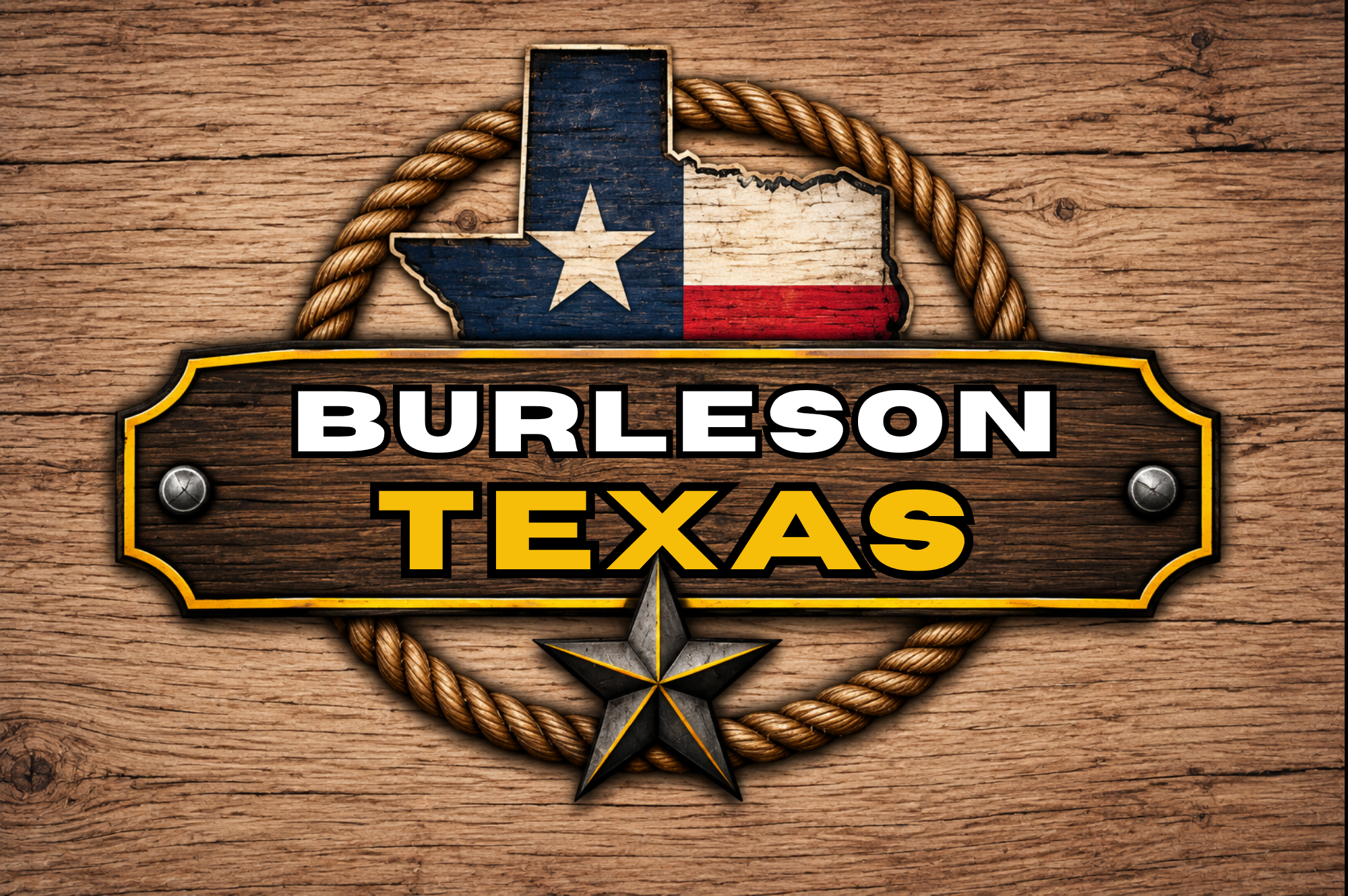 Burleson, Texas sign at RV Depot Supercenter