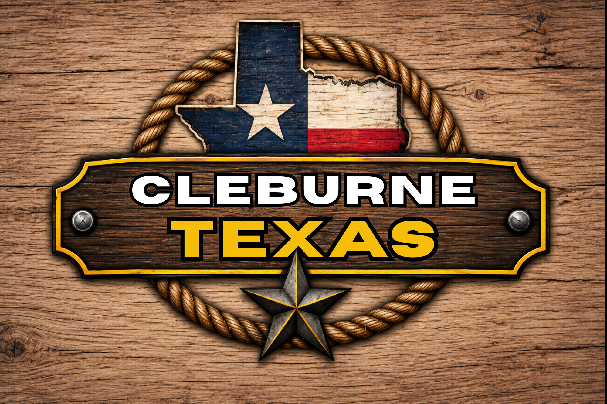 Cleburne, Texas sign at RV Depot Supercenter