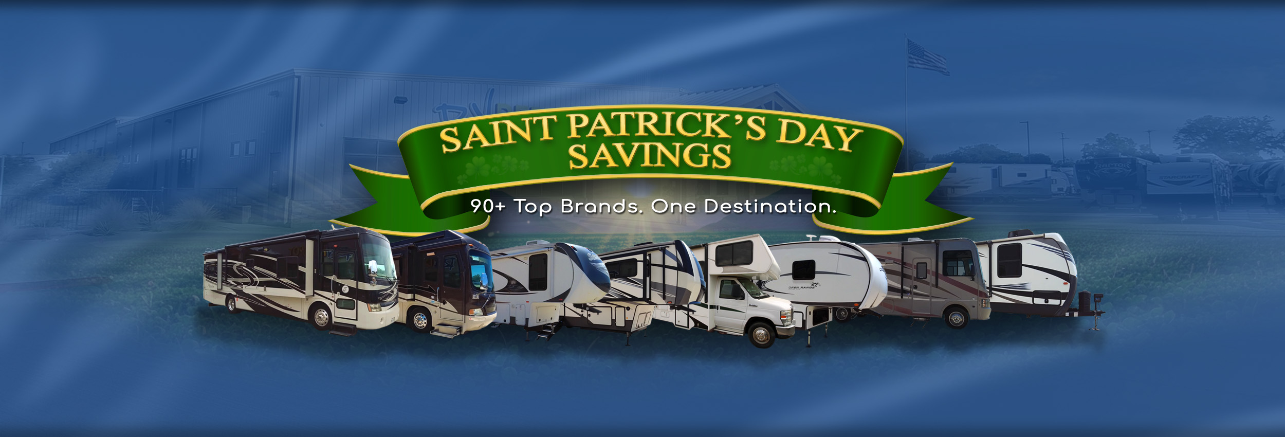 RV Depot - SupercenterSlide StPatricksDay1 Saint Patrick's Day Sales Event